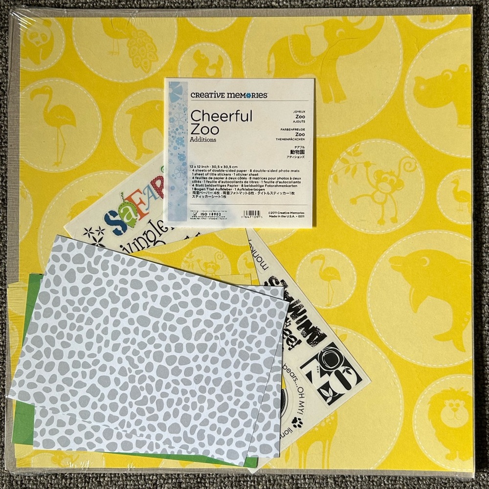 New! Creative Memories “Cheerful Zoo” Scrapbook Additions